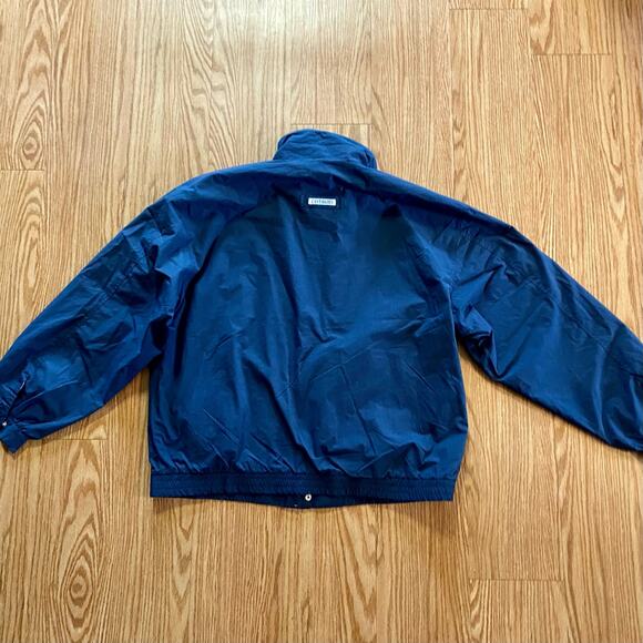 Castaways Vintage Blue Nautical Stripe Windbreaker Jacket Unisex Mens XLarge - Picture 12 of 16